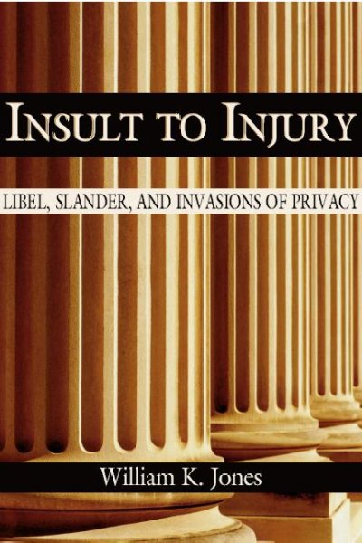 Insult to injury : libel, slander, and invasions of privacy / William K. Jones.